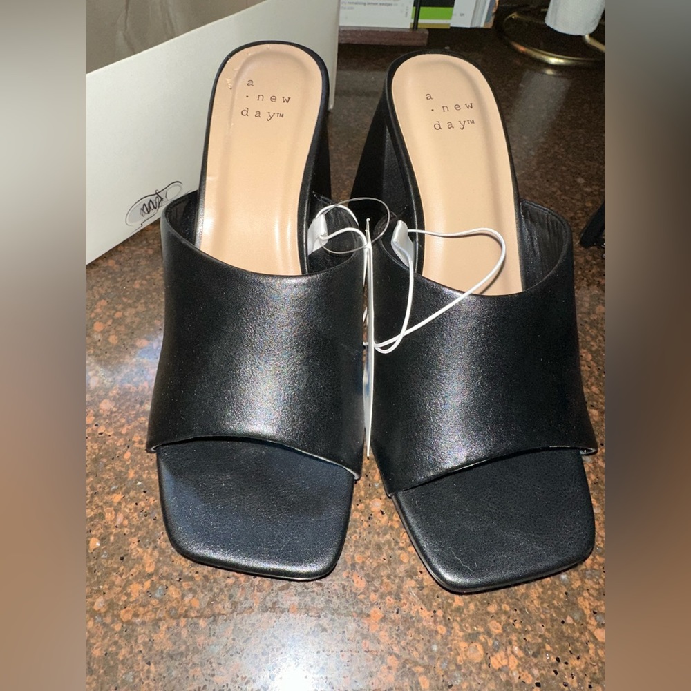 Black Chunky Heel